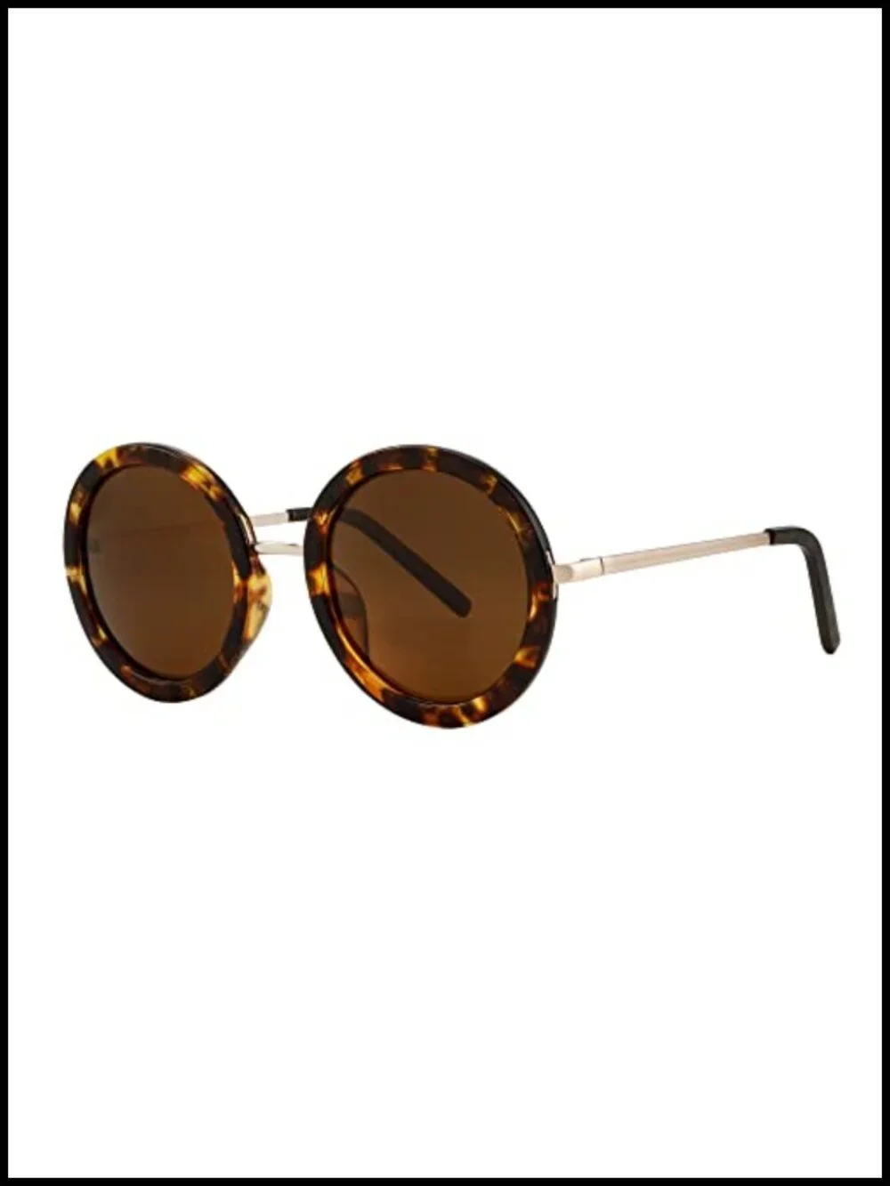 Polarized Retro Round Sunglasses with UV Protection Oversized Ladies Sun Glasses